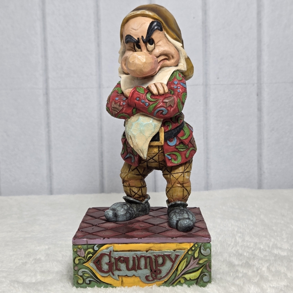 Disney Grumpy Figurine in Red, Yellow, Green, Brown and Black